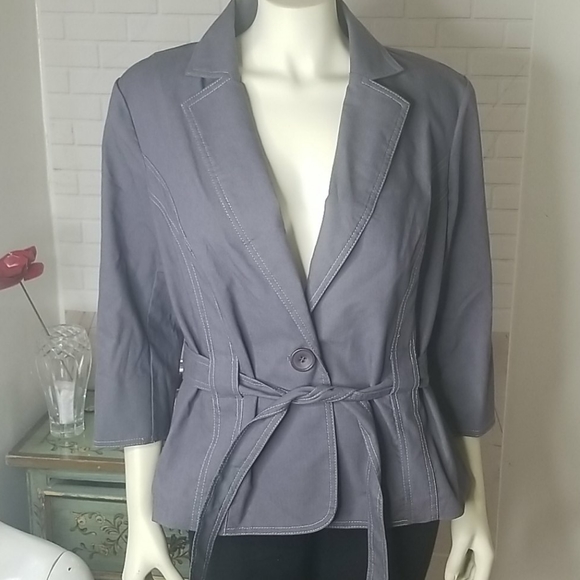 linea donna Jackets & Blazers - Linea donna Gray Blazer Jacket Size  14